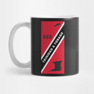 Trinidad and Tobago Flag Design with Phone Area Code and Map Mug